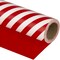 Reversible Wrapping Paper - Mini Roll - 17 Inch x 33 Feet - Red and Stripes Design for Christmas, Birthday, Holiday, Wedding, Baby Shower